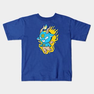 Cute Fiery Baphomet Goat God Cartoon Kids T-Shirt